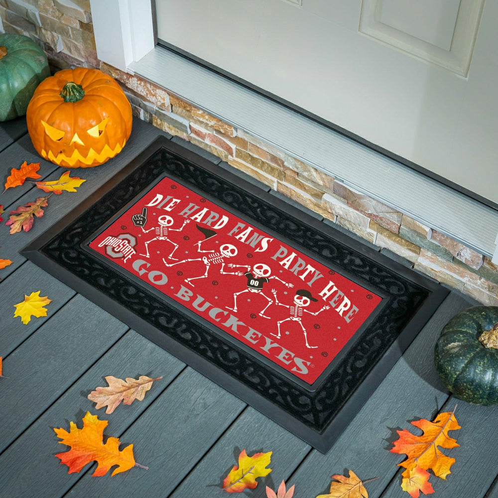 Ohio State University Flocked Coir Halloween Sassafras Switch Mat, 22"