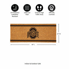 Ohio State University Extra Large One Color Coir Mat, 60"x24"