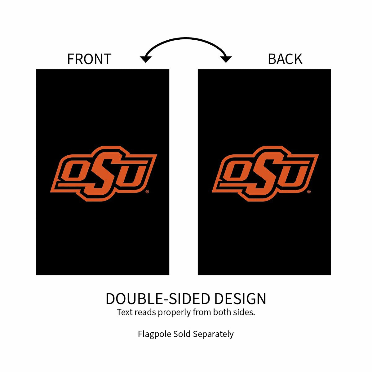 Oklahoma State University Applique House Flag
