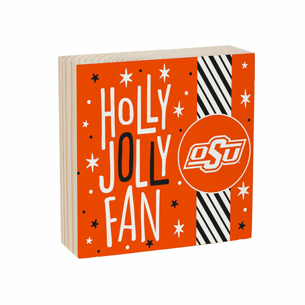 Oklahoma State University Block, Holiday, 6x6