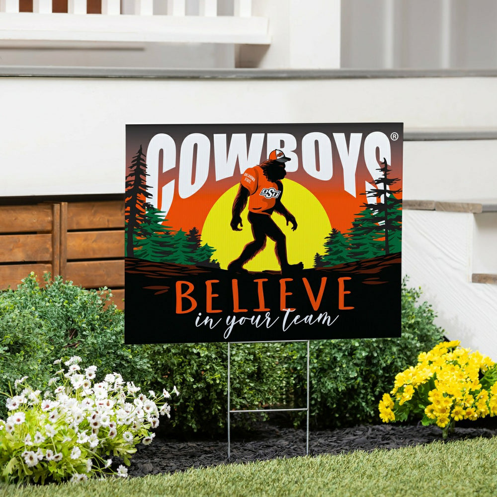 Oklahoma State University Yard Sign, Bigfoot