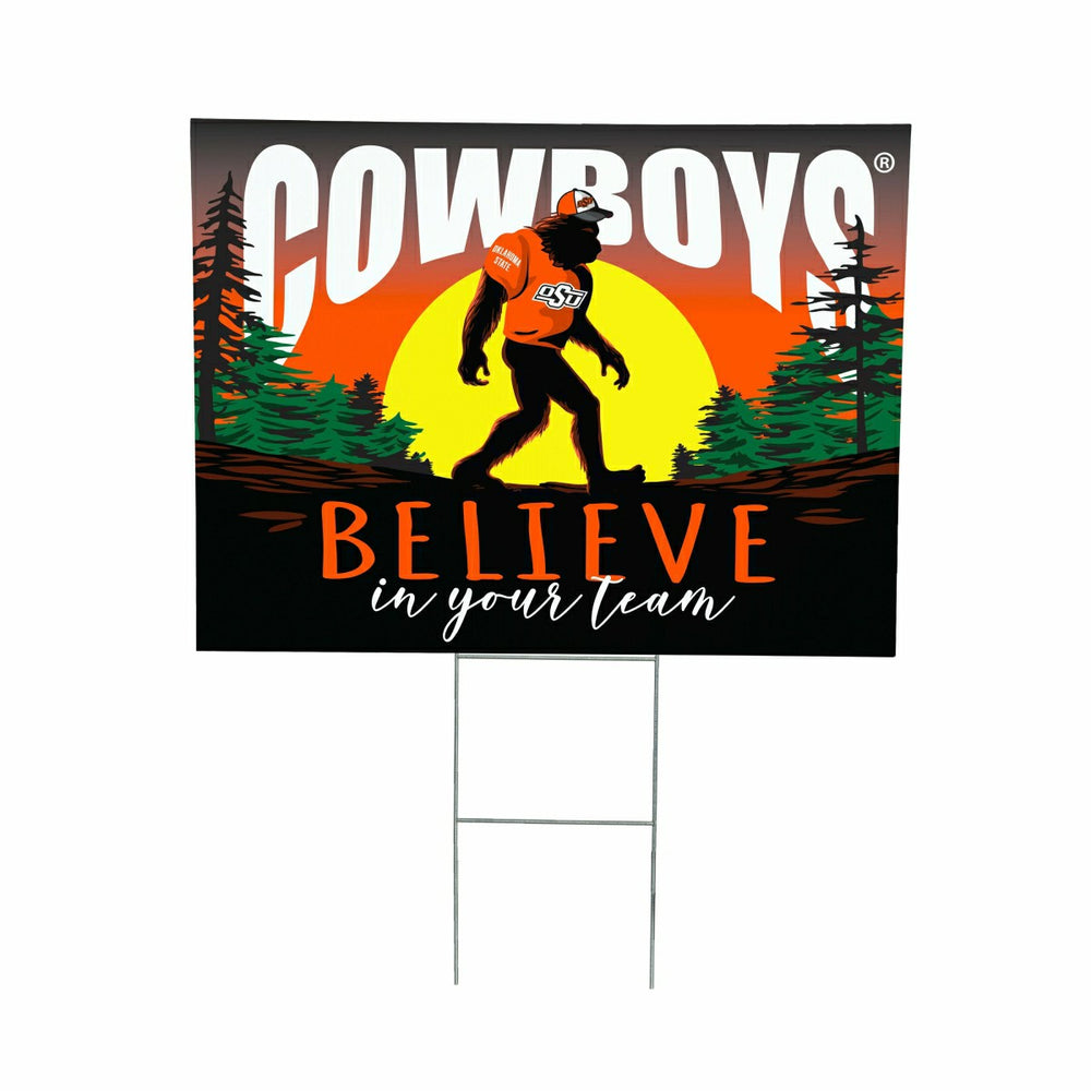 Oklahoma State University Yard Sign, Bigfoot