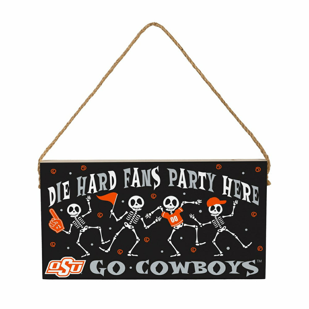 Oklahoma State University Halloween Wood Wall Sign, 6x11