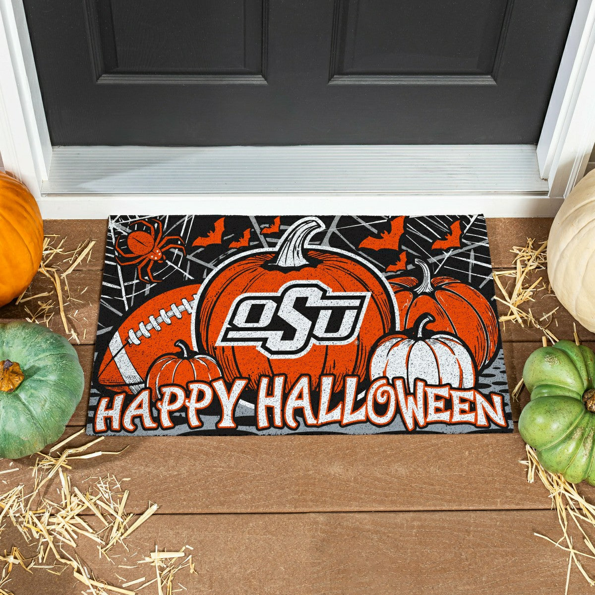 Oklahoma State University Halloween PVC Mat, 28"x16"