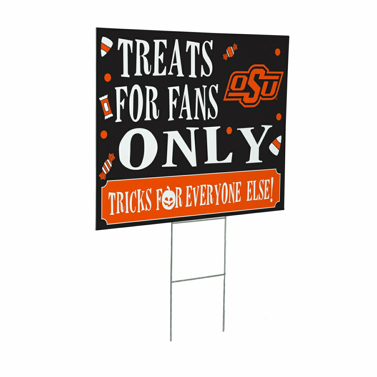 Oklahoma State University Yard Sign, Halloween Treats for Fans