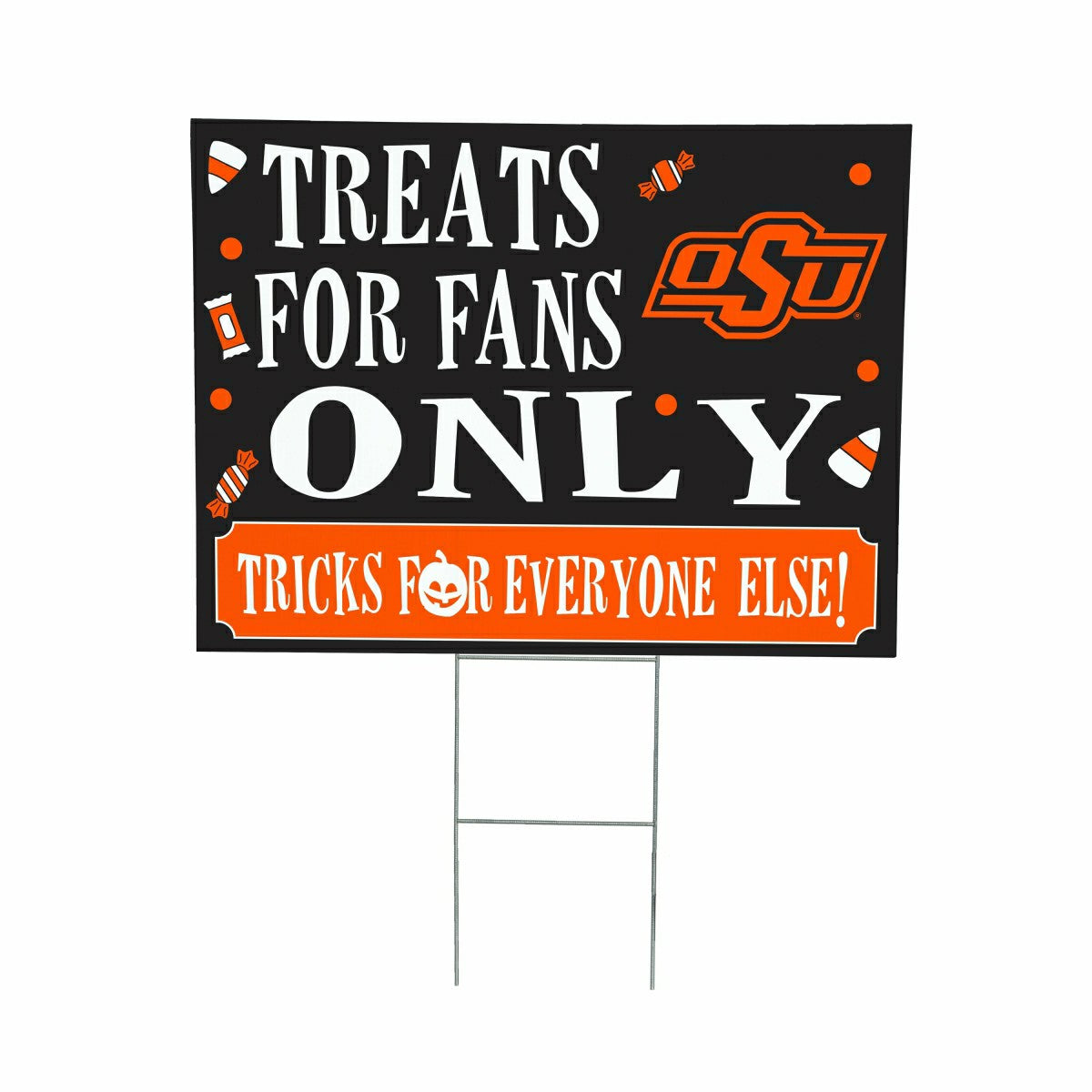 Oklahoma State University Yard Sign, Halloween Treats for Fans
