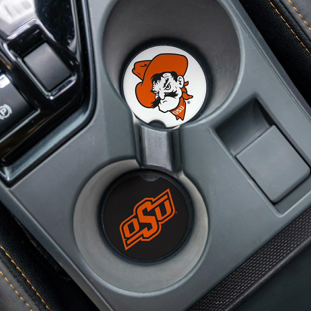 Oklahoma State University Car Coaster Set, 2pc