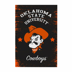 Oklahoma State University Wood Wall Sign, 16x24