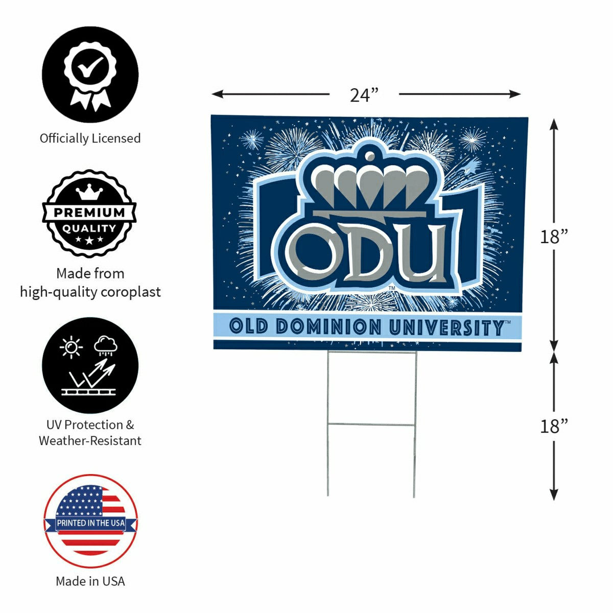 Old Dominion University Yard Sign, Patriotic