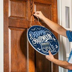 Old Dominion University Halloween Round Door Décor with Hanging Rope,