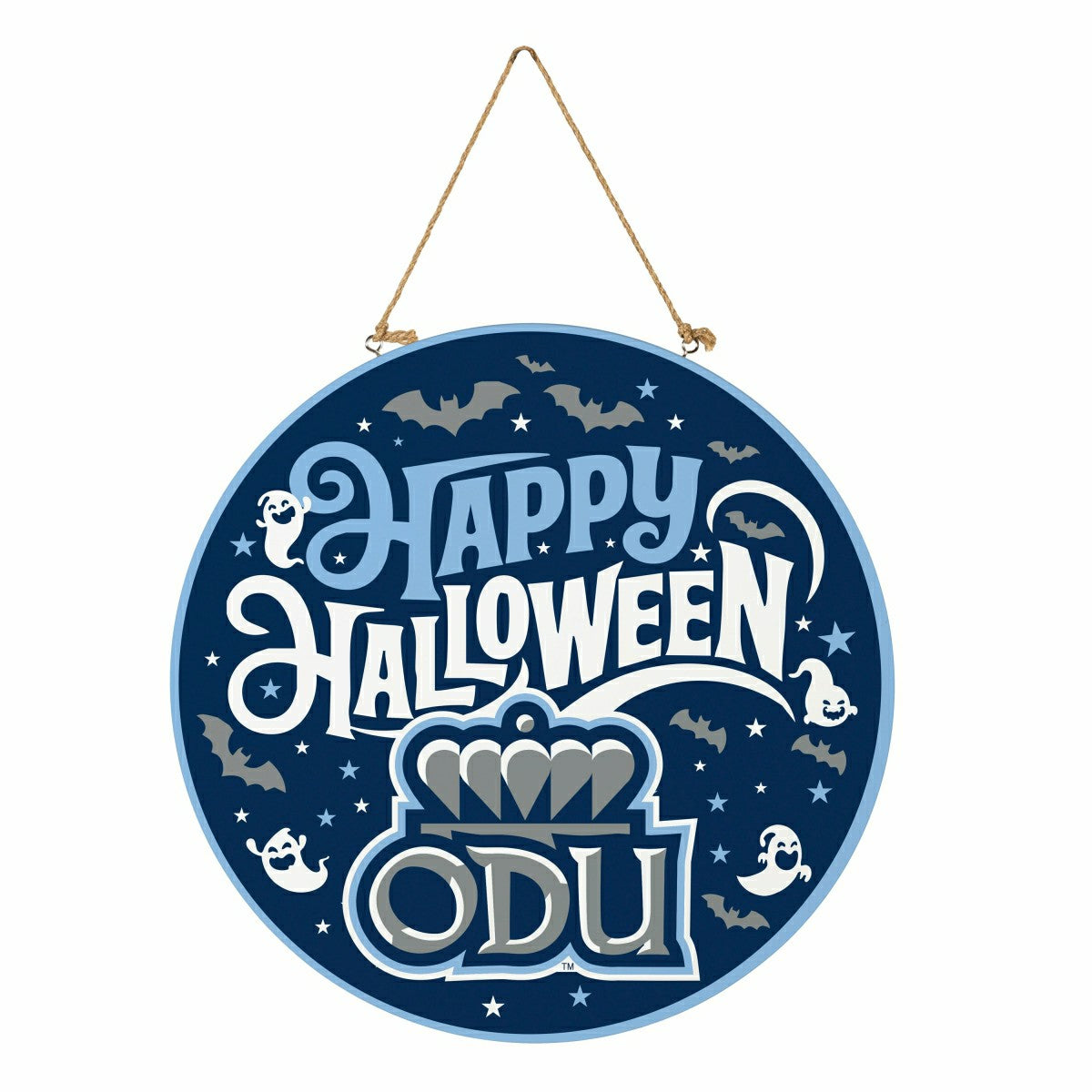 Old Dominion University Halloween Round Door Décor with Hanging Rope,