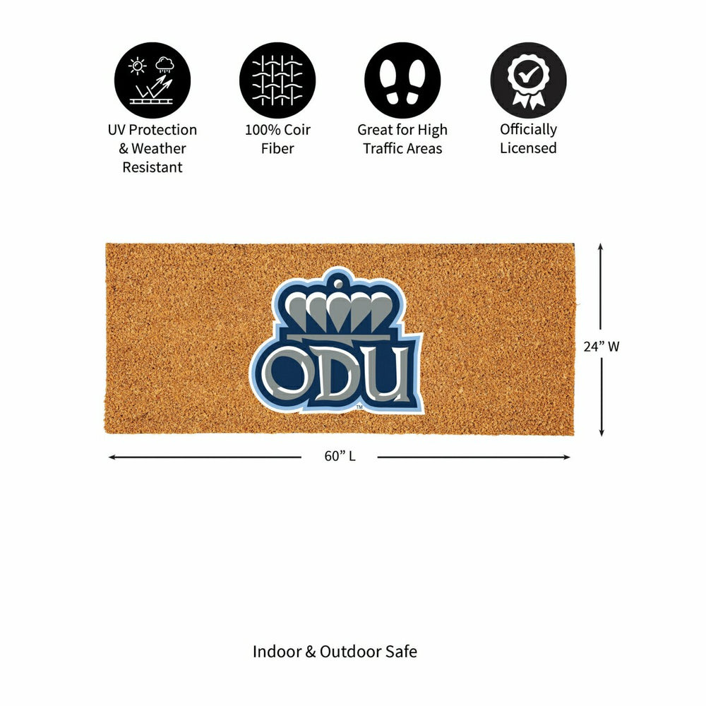 Old Dominion University Extra Large Full Color Coir Mat, 60"x24"