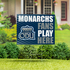 Old Dominion University Coroplast Yard Sign "Fans Play Here"