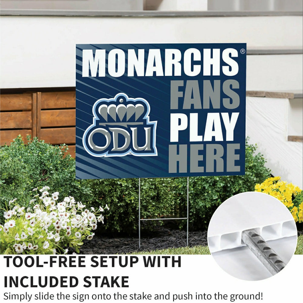 Old Dominion University Coroplast Yard Sign "Fans Play Here"