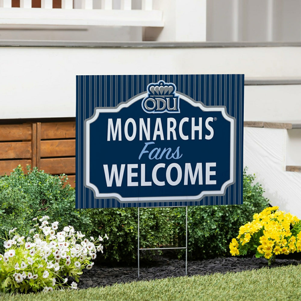 Old Dominion University Coroplast Yard Sign, "Fans Welcome"