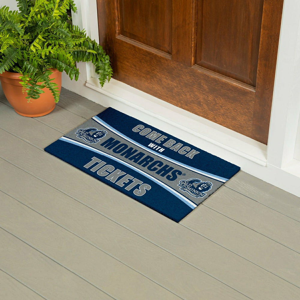 28" x 16" PVC Trapper Mat, Come Back with Tickets, Old Dominion Univer