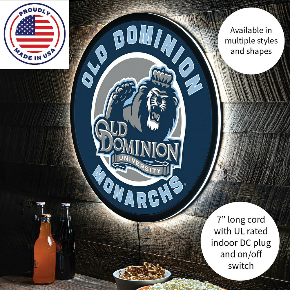 LED Wall Decor, Round, Old Dominion University