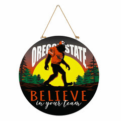 Oregon State University Bigfoot Round Door Décor with Hanging Rope, 18