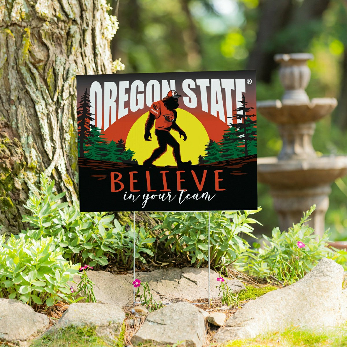 Oregon State University Yard Sign, Bigfoot