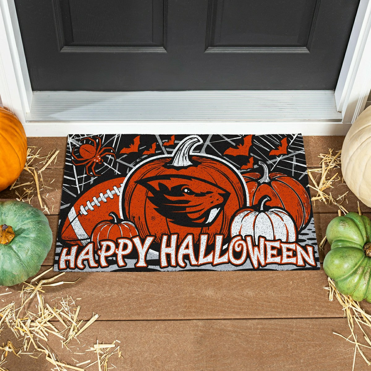 Oregon State University Halloween PVC Mat, 28"x16"