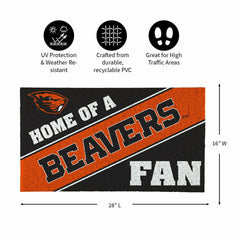 Oregon State University, PVC Mat COLOR, Home of a Fan