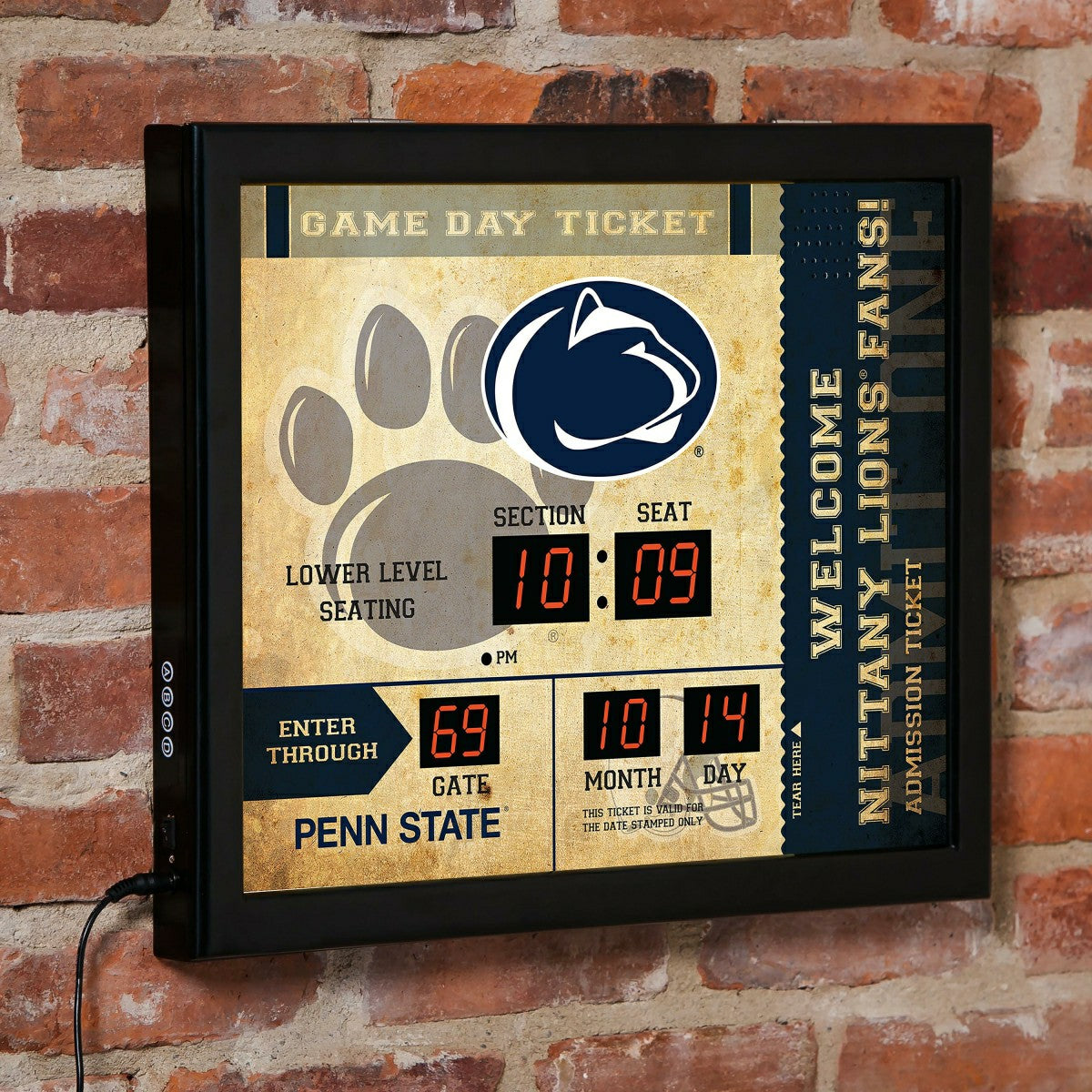 Scoreboard Wall Clock, Penn State