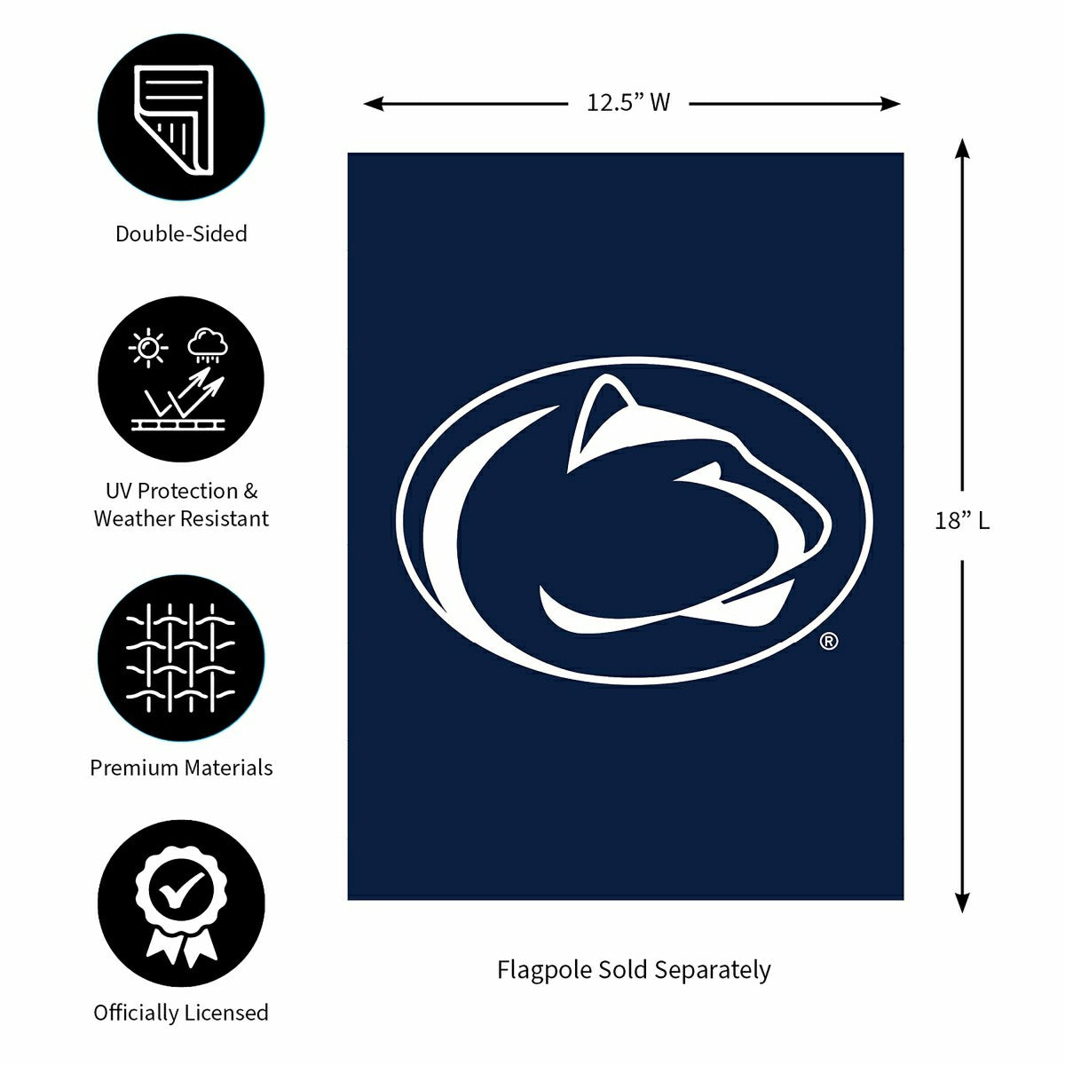 Penn State Applique Garden Flag