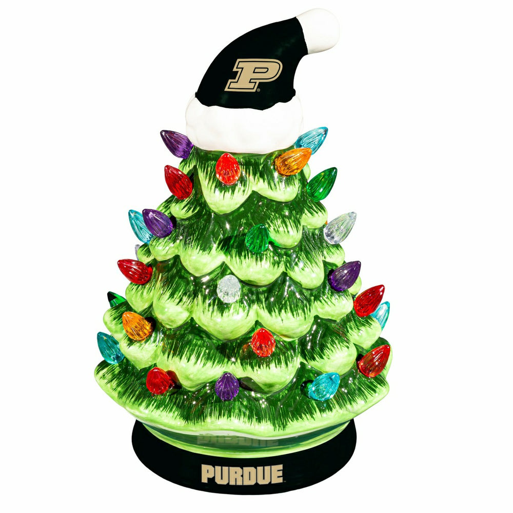 Purdue University 8" LED Ceramic Christmas Tree