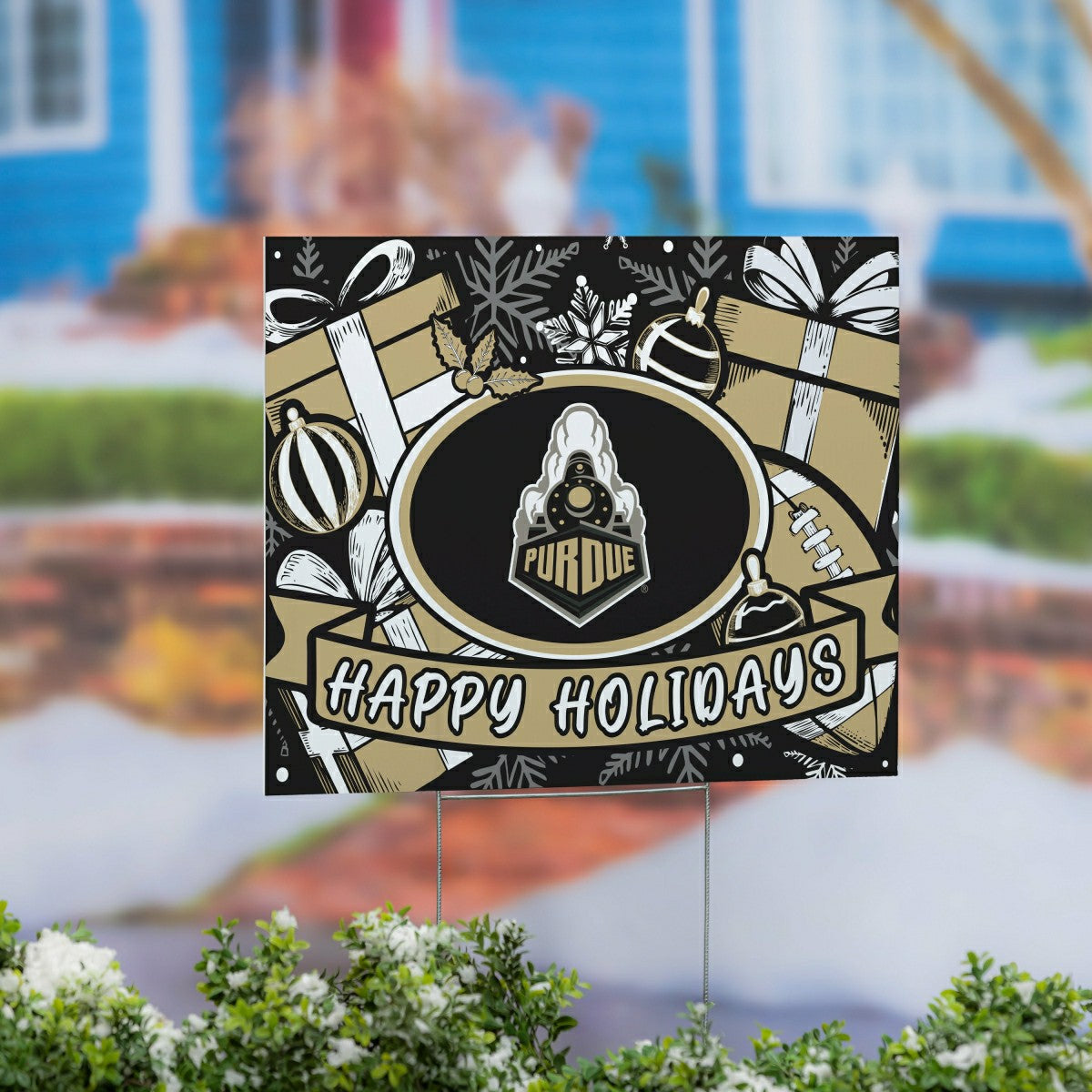 Purdue University Yard Sign, Holiday