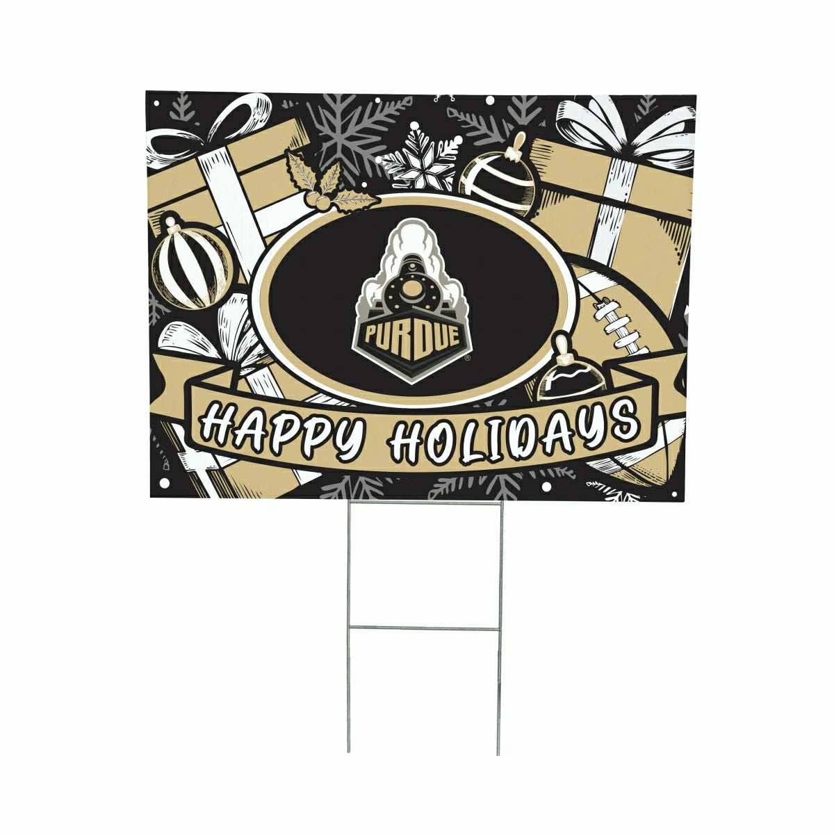 Purdue University Yard Sign, Holiday