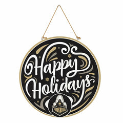 Purdue University Holiday Round Door Décor with Hanging Rope, 18x18