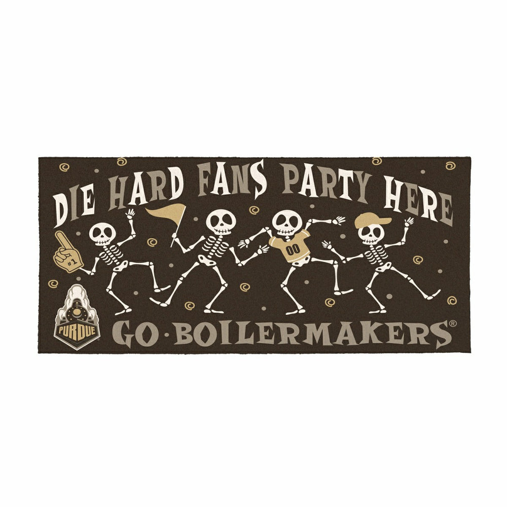 Purdue University Flocked Coir Halloween Sassafras Switch Mat, 22"x10"