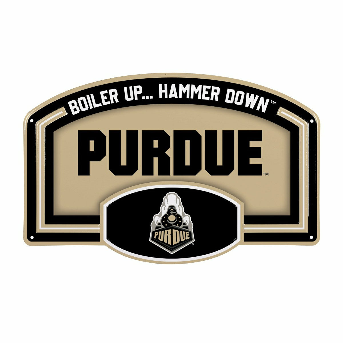 Purdue University USA Embossed Steel Wall Sign, 11" x 17"