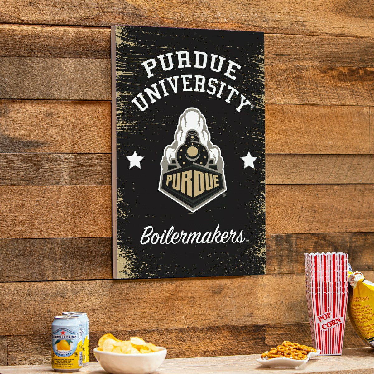 Purdue University Wood Wall Sign, 16x24