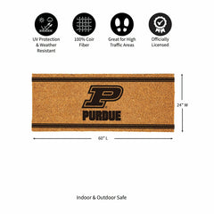 Purdue University Extra Large One Color Coir Mat, 60"x24"