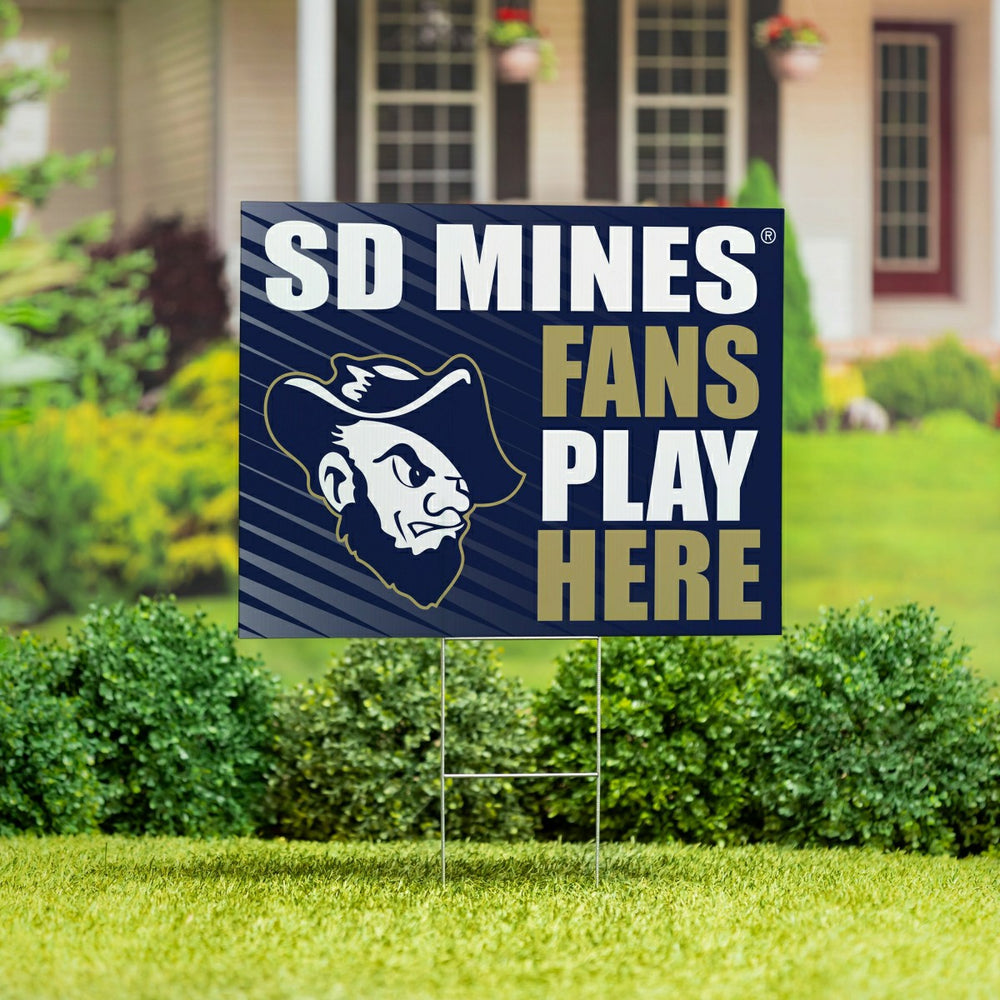 South Dakota School of Mines & Technology Coroplast Yard Sign "Fans Pl