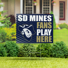 South Dakota School of Mines & Technology Coroplast Yard Sign "Fans Pl