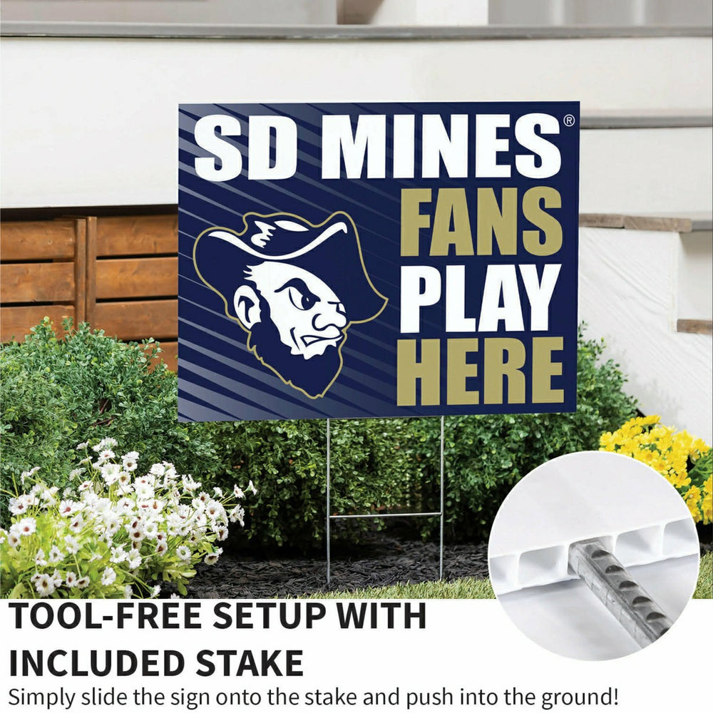 South Dakota School of Mines & Technology Coroplast Yard Sign "Fans Pl