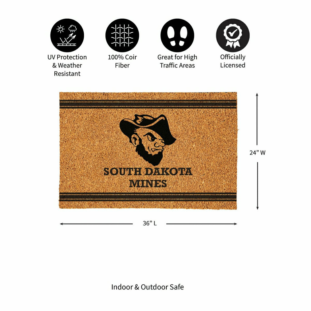 South Dakota School of Mines & Technology Large One Color Coir Mat, 36