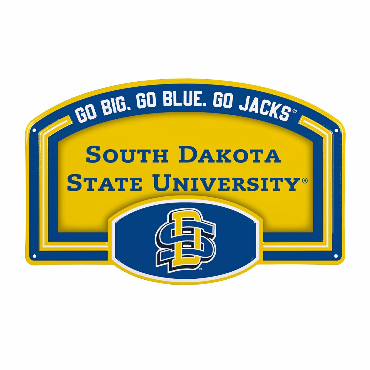 South Dakota State University USA Embossed Steel Wall Sign, 11" x 17"