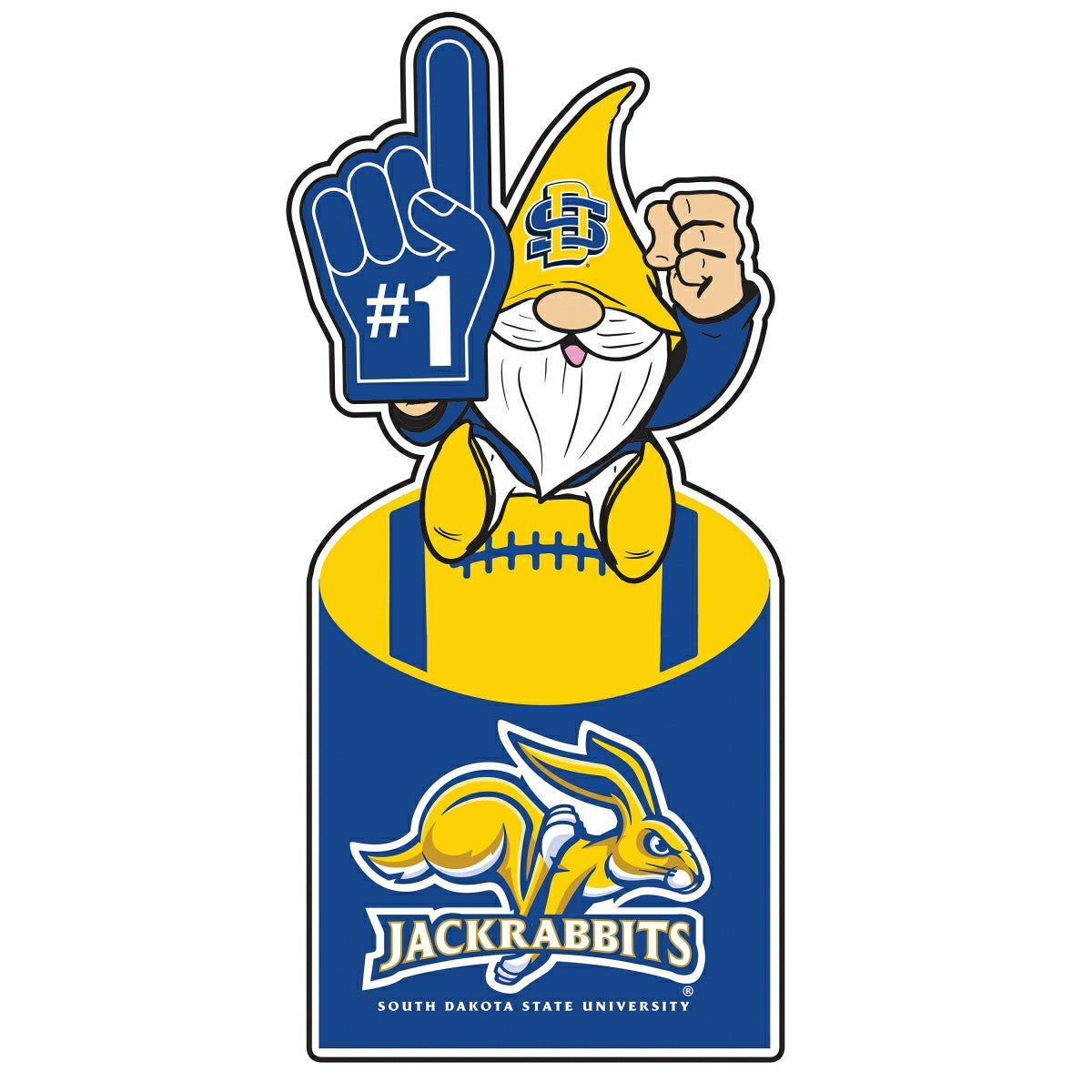 South Dakota State University Gnome Metal Sign 10"L x 30"H