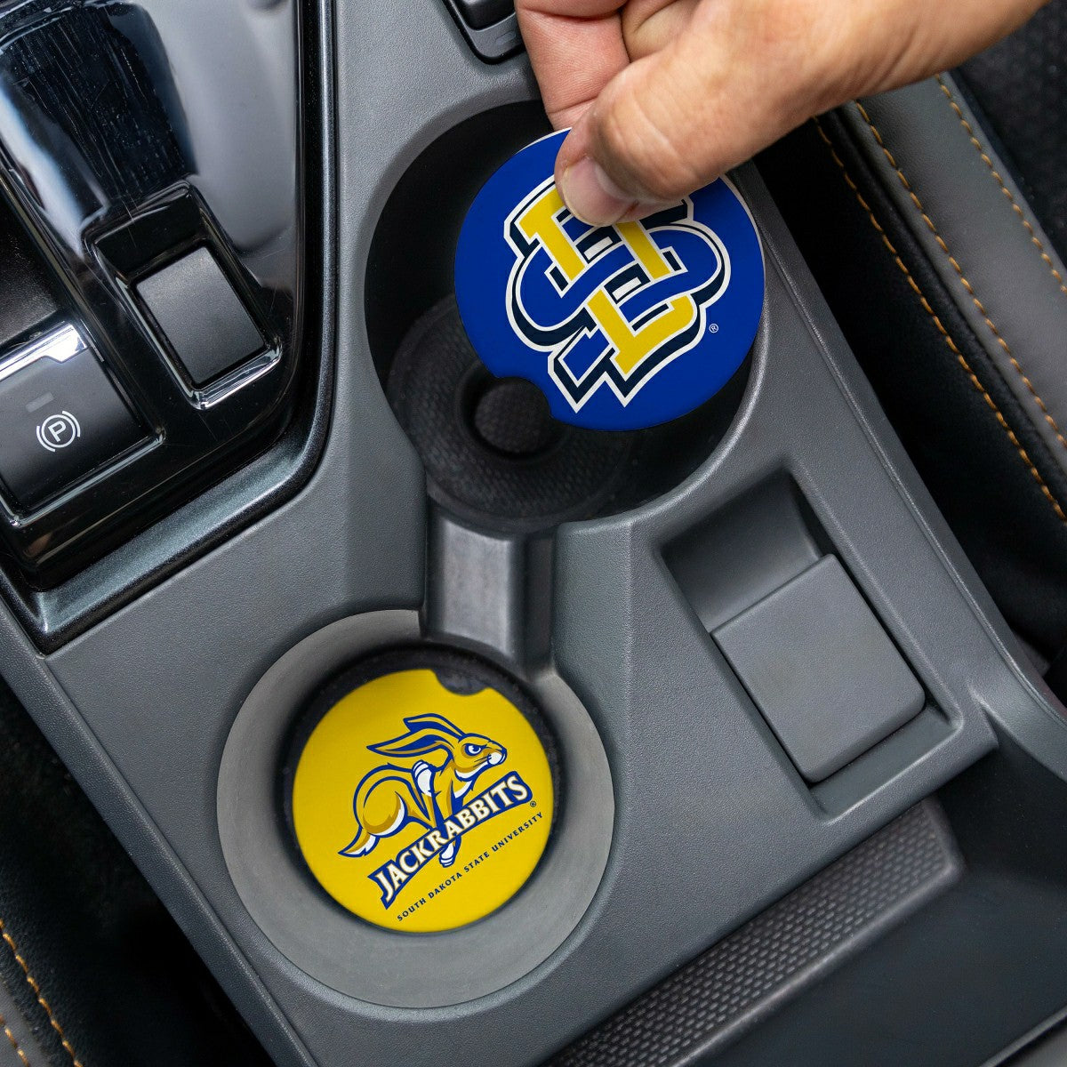 South Dakota State University Car Coaster Set, 2pc