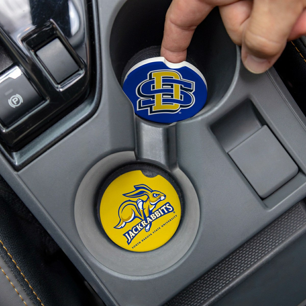 South Dakota State University Car Coaster Set, 2pc