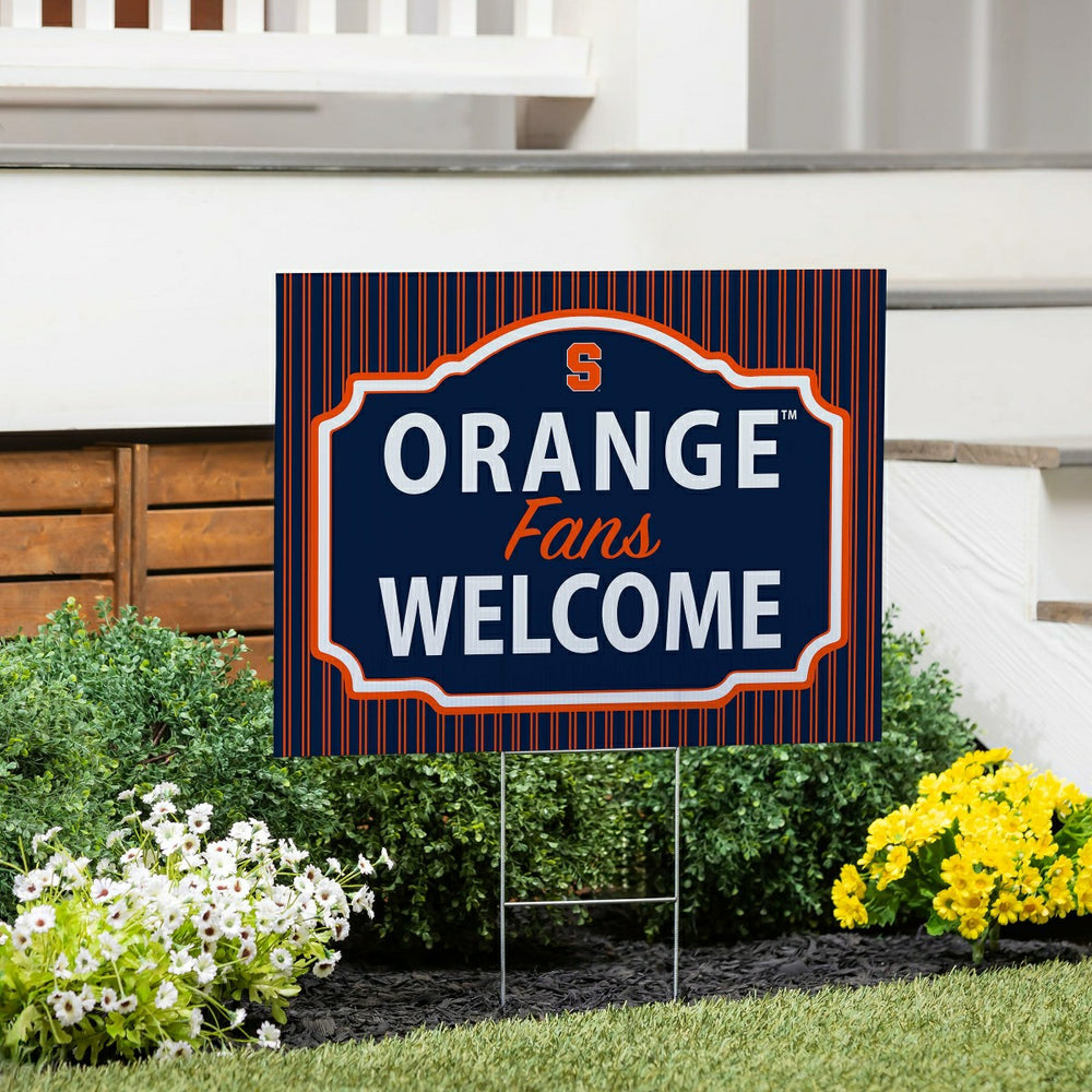 Syracuse University Coroplast Yard Sign, "Fans Welcome"