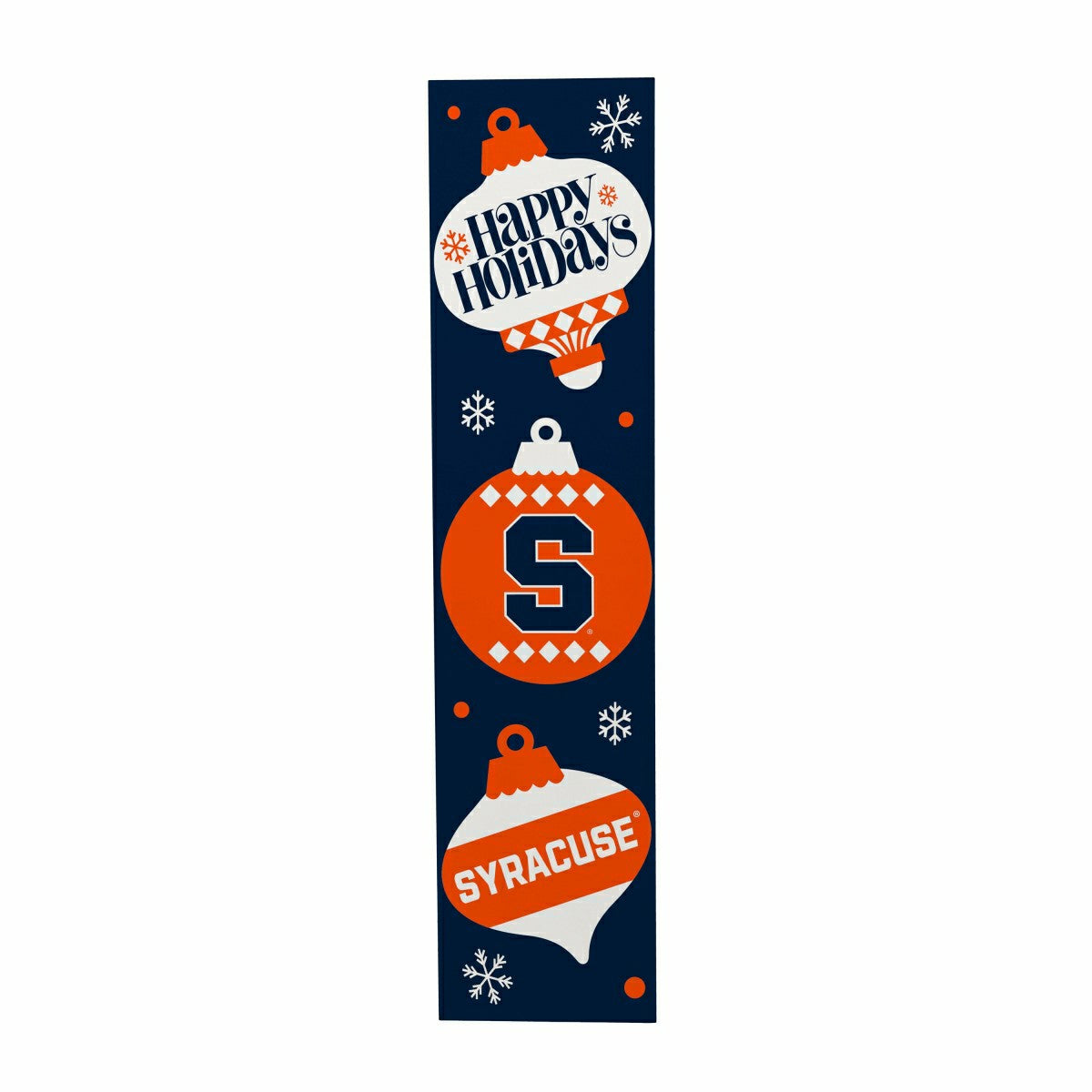 Syracuse University 47" Double Sided Leaner, Christmas