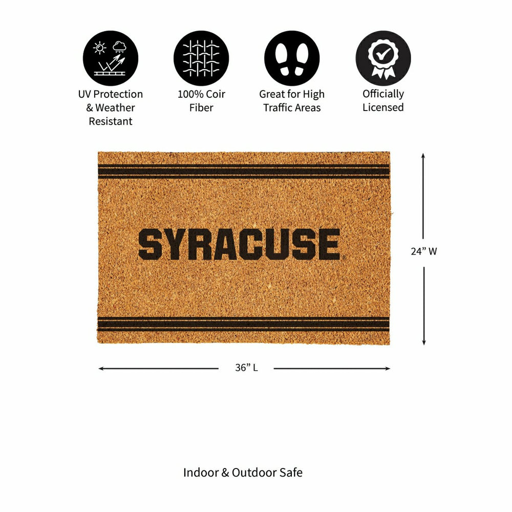 Syracuse University Large One Color Coir Mat, 36"x24"