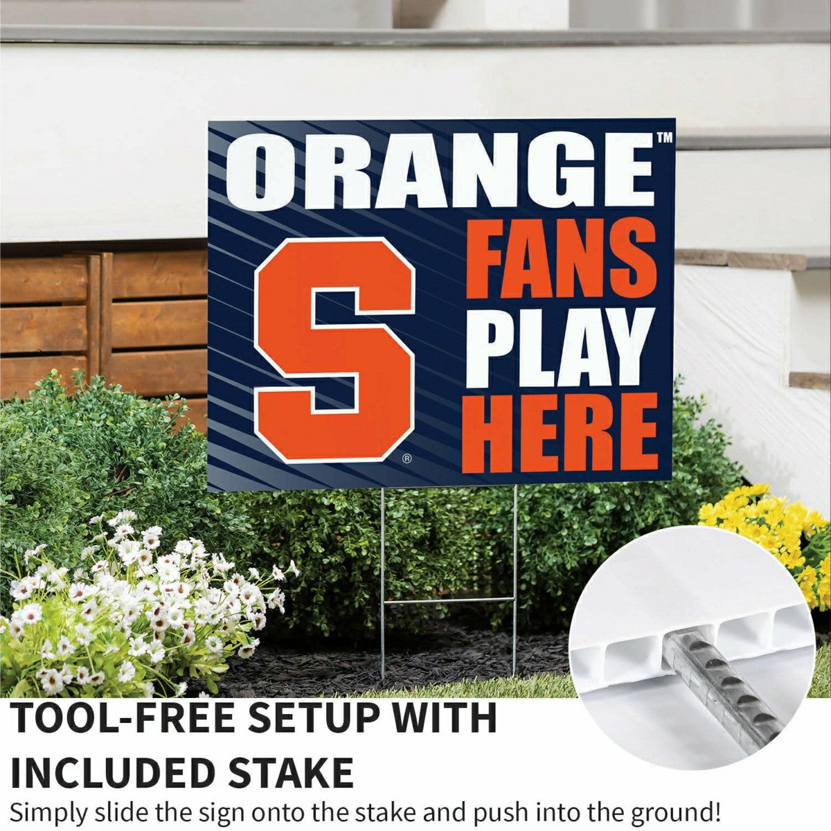 Syracuse University Coroplast Yard Sign "Fans Play Here"
