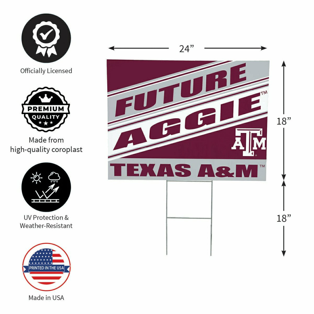 Texas A&M Coroplast Yard Sign, Future Student