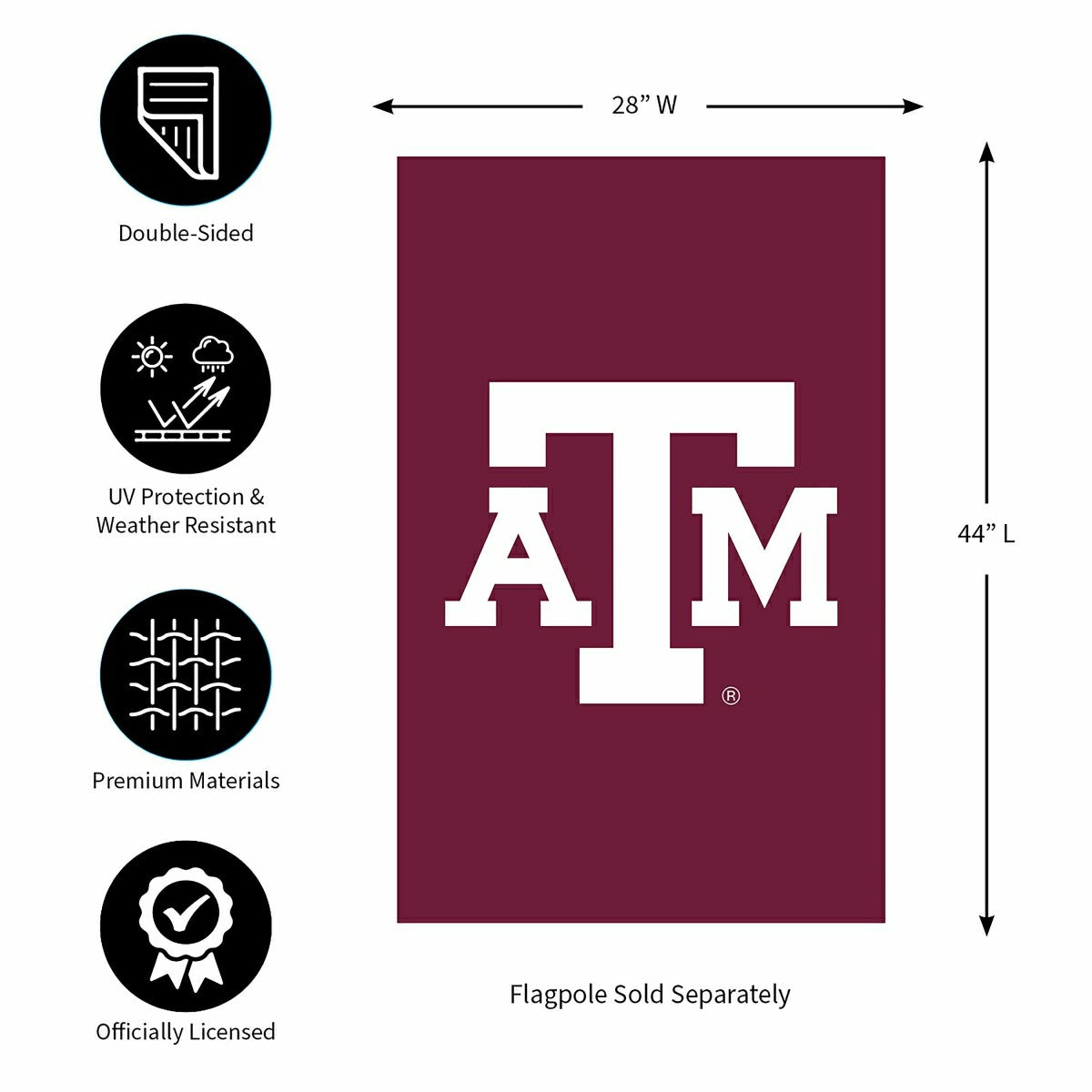 Applique Flag, Reg, Texas A&M