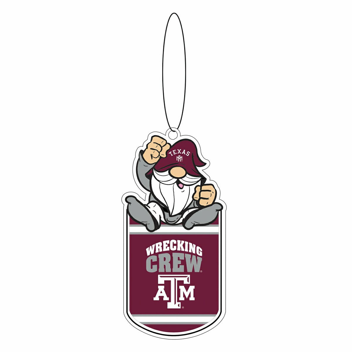 Texas A&M Gift Tag Ornament, Gnome Fan